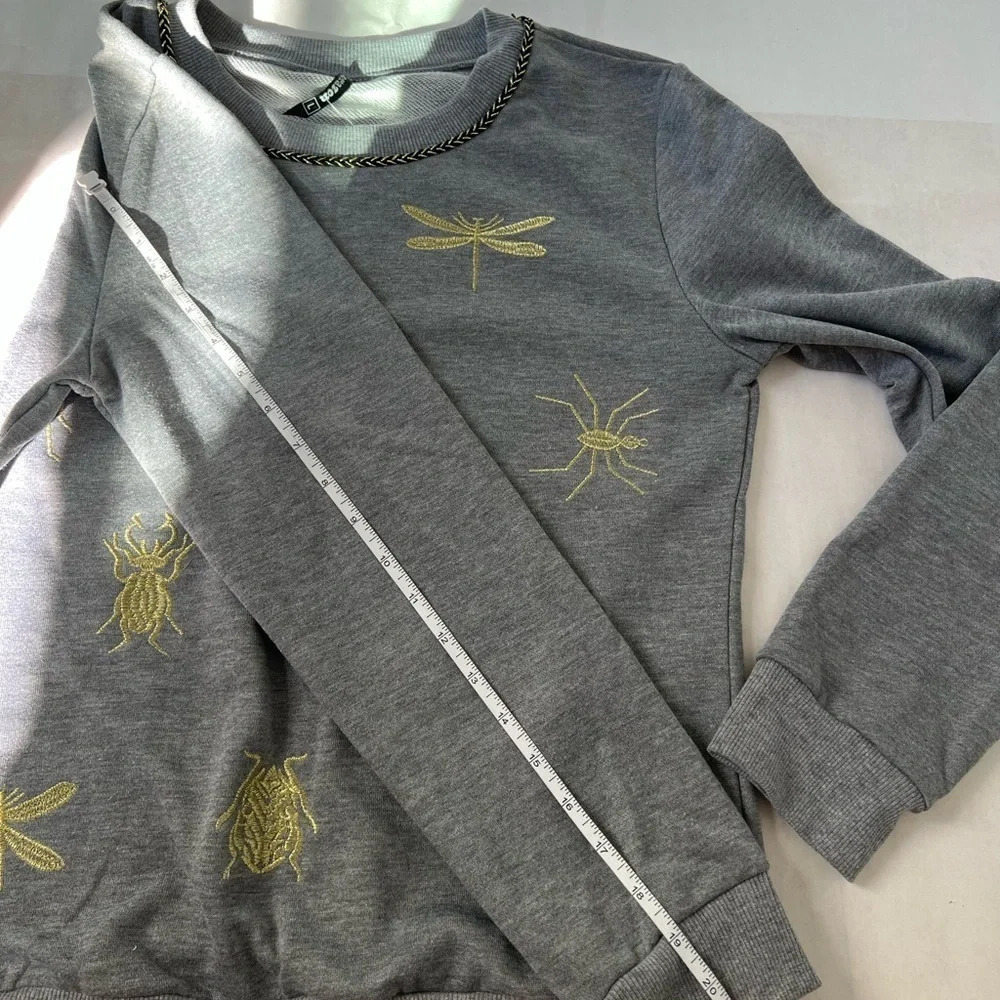 Corazon Women's Top Sweatshirt Shirt Light Grey Size L NWT - Picture 10 of 14